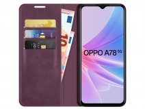 Just in Case Slim Wallet Case Paars - Oppo A78 5G hoesje