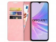 Just in Case Slim Wallet Case Roze - Oppo A78 5G hoesje