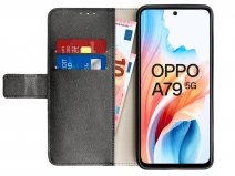 Just in Case Card Wallet Case Zwart - Oppo A79 hoesje
