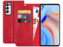 Just in Case Magnetic BookCase Rood - Oppo Find X3 Neo hoesje