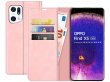 Just in Case Slimfit Wallet Case Roze - Oppo Find X5 hoesje