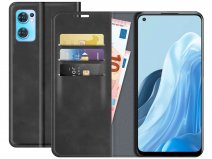 Just in Case Slimfit Wallet Case Zwart - Oppo Find X5 Lite hoesje
