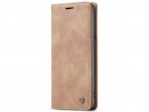 CaseMe Vintage BookCase Tan Bruin - Oppo Find X5 Pro hoesje