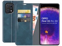 Just in Case Slimfit Wallet Case Blauw - Oppo Find X5 Pro hoesje