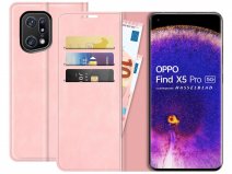 Just in Case Slimfit Wallet Case Roze - Oppo Find X5 Pro hoesje