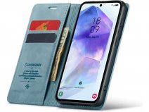 CaseMania Vintage Slim Bookcase Aqua - Oppo Reno 11F hoesje