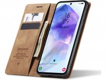 CaseMania Vintage Slim Bookcase Cognac - Oppo Reno 11F hoesje