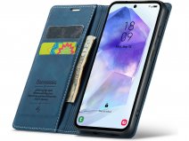 CaseMania Vintage Slim Bookcase Donkerblauw - Oppo Reno 11F hoesje