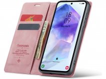 CaseMania Vintage Slim Bookcase Roze - Oppo Reno 11F hoesje