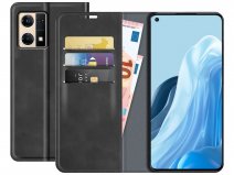 Just in Case Slimfit Wallet Case Zwart - Oppo Reno7 hoesje