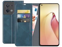 Just in Case Slimfit Wallet Case Blauw - Oppo Reno8 hoesje