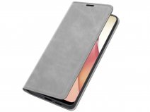 Just in Case Slimfit Wallet Case Grijs - Oppo Reno8 hoesje