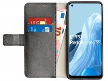 Just in Case Wallet Case Zwart - Oppo Reno8 Lite hoesje