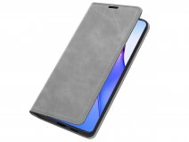 Just in Case Slim Wallet Case Grijs - Oppo Reno8 Pro hoesje