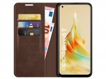 Just in Case Slim Wallet Case Bruin - Oppo Reno8 T hoesje