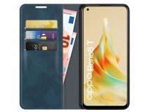 Just in Case Slim Wallet Case Donkerblauw - Oppo Reno8 T hoesje
