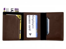 CaseMania Miniwallet Pasjeshouder Bruin - tot 7 kaarten met RFID