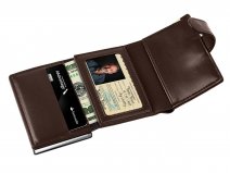 Hoco Miniwallet Pasjeshouder Muntvakje Bruin - tot 7 kaarten met RFID