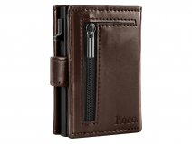 Hoco Miniwallet Pasjeshouder Muntvakje Bruin - tot 7 kaarten met RFID