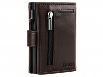 Hoco Miniwallet Pasjeshouder Muntvakje Donkerbruin - tot 7 kaarten met RFID