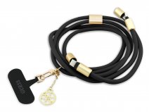 Guess Telefoonkoord USB-C Kabel met Charm - Zwart