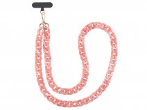 Solidenz Universeel Telefoonkoord Marbled Pink - Past op ieder telefoonhoesje!