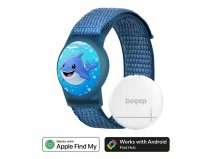 Beeep Kinder Armbandje met Tracker Dolfijn - Apple & Android compatible - Klittenband