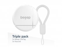 Beeep OneTag Smart Bluetooth Tracker 3-pack Wit - Apple & Android compatible