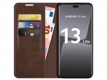 Just in Case Slim Wallet Case Bruin - Xiaomi 13 Lite hoesje