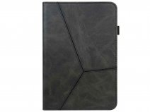 Geometric PU Leather Folio Case Zwart - Xiaomi Pad 5 Hoesje