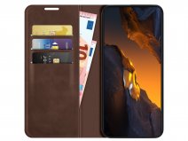 Just in Case Slim Wallet Case Bruin - Xiaomi Poco F5 hoesje