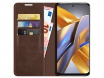 Just in Case Slim Wallet Case Bruin - Xiaomi Poco M5s hoesje