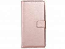 CaseBoutique Classic Card Wallet Cognac Rosé Goud - Xiaomi Redmi A5 hoesje