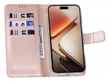 CaseBoutique Classic Card Wallet Cognac Rosé Goud - Xiaomi Redmi A5 hoesje