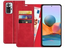 Just in Case Magnetic BookCase Rood - Xiaomi Redmi Note 10 Pro hoesje