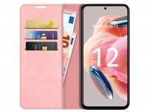 Just in Case Slim Wallet Case Roze - Xiaomi Redmi Note 12 4G hoesje