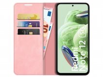 Just in Case Slim Wallet Case Roze - Xiaomi Redmi Note 12 5G hoesje