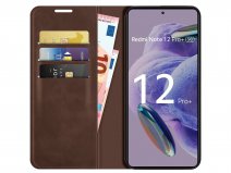 Just in Case Slim Wallet Case Bruin - Xiaomi Redmi Note 12 Pro+ 5G hoesje