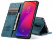 CaseMe Vintage BookCase Blauw - Xiaomi Mi 9T hoesje